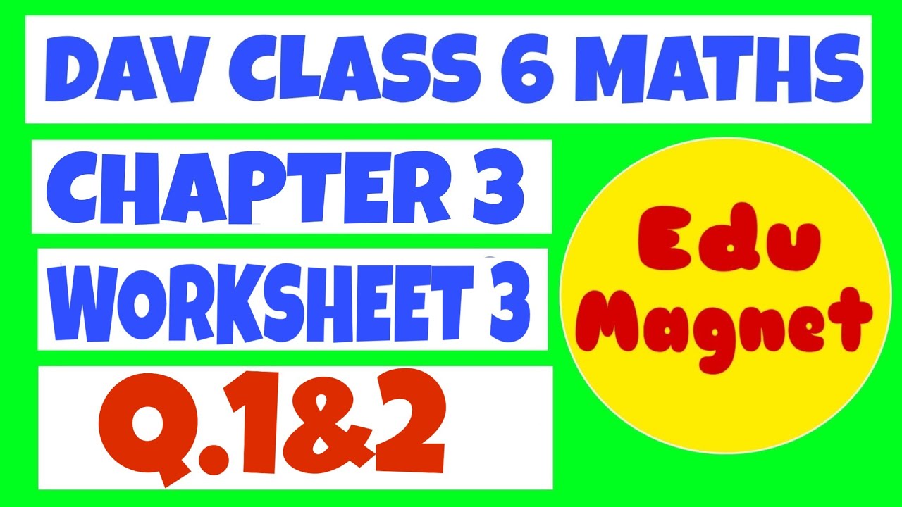 class 6 dav maths assignment