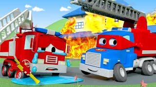 Carl The Firetruck  - Carl o Super Caminhão na Cidade do Carro | Desenho animado para crianças