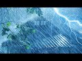 10 Hours Thunderstorm White Noise for Sleeping | Tropical Rainstorm, Strong Thunder &amp; Howling Wind