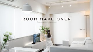【賃貸DIY】10畳のリビングを広く感じるための模様替え新しいテーブルと間接照明とアート