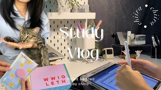 Vlog 19 ♡ |Productive Study vlog🧠💪🏻| ,unbox📦 H&M👚,เคสiPhone,ที่วางnotebook แปะพิกัด,ทำpassport
