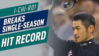 Ichiro Breaks Single-Season Hits Record