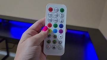 Unikito U Shaped Computer Desks, Reversible Office Desk with LED Strip and Power Outlets