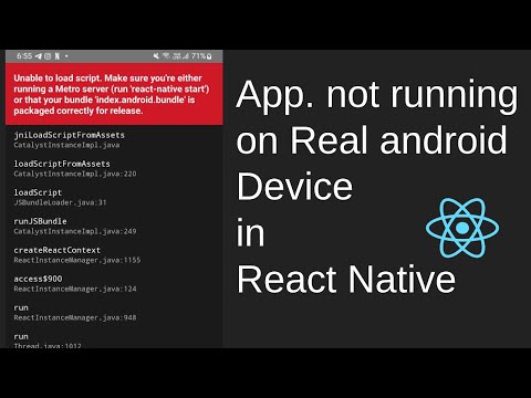 React native app not running on real android device