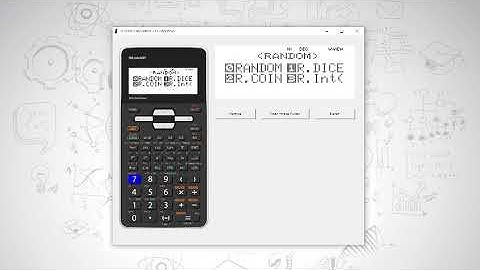 Using the Random Function on the Sharp EL-W535SA scientific calculator.