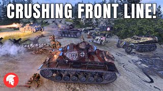 Company of Heroes 3 - CRUSHING FRONT LINE! - Afrikakorps Gameplay - 4vs4 Multiplayer - No Commentary