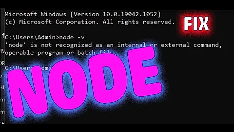 [FIX] Node is not recognized as an internal or external command...