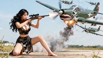 特工電影！日軍出動鯊魚戰鬥機，不料女特工5000米外一槍打爆！🔥 Kung Fu  Action