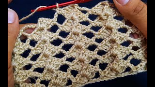 غرزة كروشيه مجسمة ورقيقة جدا  How to crochet elegant stitch