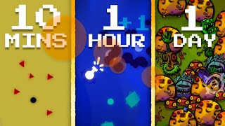 Making a TOP-DOWN SHOOTER in 10 minutes VS 1 hour VS 1 day!