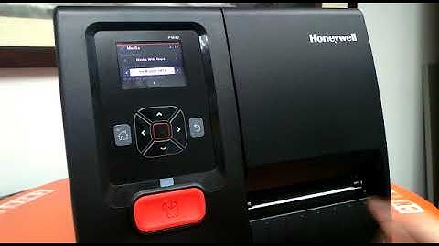 Honeywell PM42 Printer LCD display Tutorial of choosing Paper Type  DT or TTR