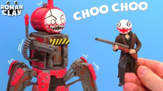 Making Choo Choo Charles Robot with Clay | Roman Clay