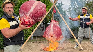 20 KG Of Meat Underground! Cutting and Cooking the Best Beef