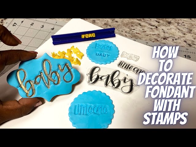 Decorating Fondant with Stamps | Embossing Fondant & Alphabet Stamp class=