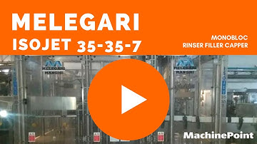 MELEGARI Isojet 35-35-7 Monobloc rinser filler capper | MELEGARI Machines