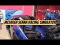 Driving the McLaren Senna racing simulator at the Microsoft Store, Regent Street, London