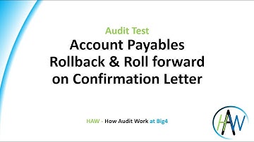 6.22 Audit test - Account Payables - Rollback & Roll forward on Confirmation Letter Procedure