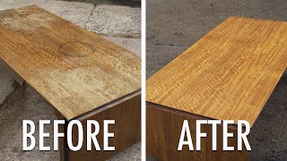 Mid Century Coffee Table Gets Refinished & Repaired | Drexel Perspective | Thrift Store Rescue #30