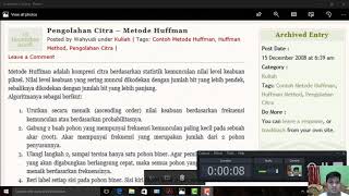 Metode Huffman ( Contoh Huffman code dan penyelesaiannya )