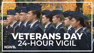 24-hour vigil held in honor of Veterans Day in North Portland
