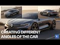 Creating different angles of the car