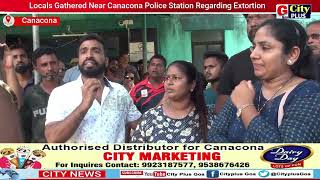 Locals Gathered Near Canacona Police Station Regarding Extortion screenshot 1