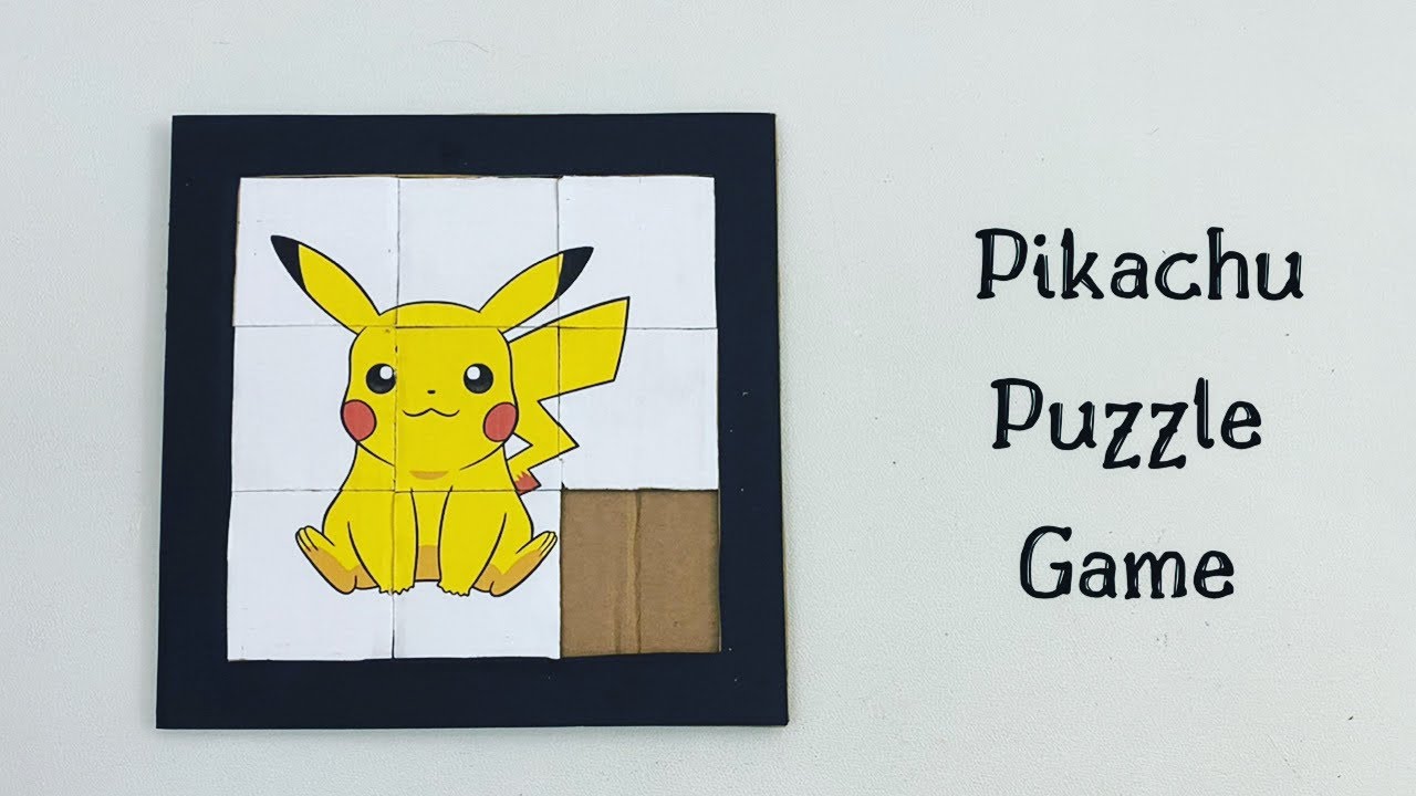 How To Make Easy Pikachu Puzzle Game For Kids / Nursery Craft