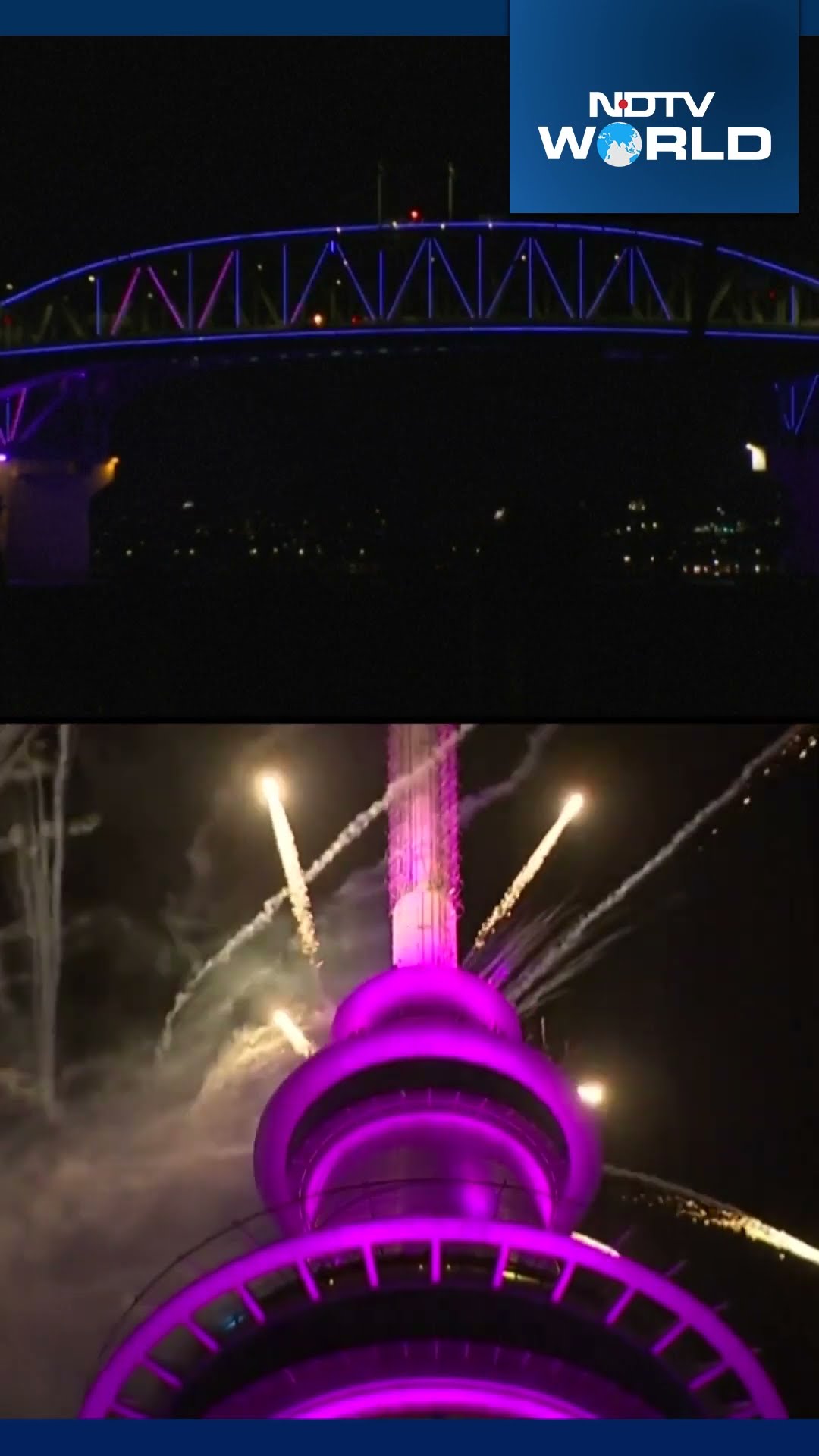 New Zealand Welcomes 2025 With Dazzling Fireworks | Auckland Sky Tower | New Year Celebrations