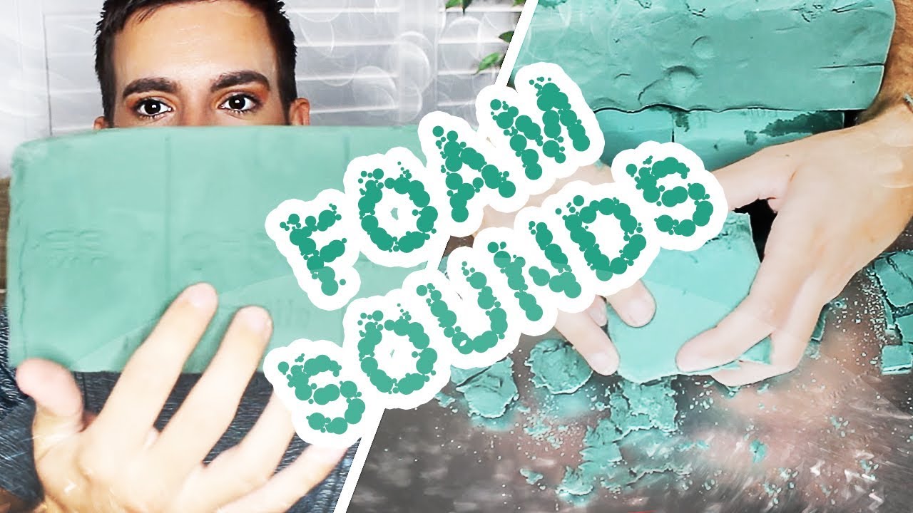 Asmr Floral Foam Wet Pressing Sounds & Crushing 