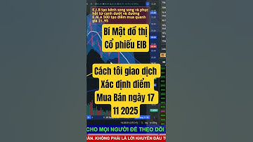 Bí Mật đồ thị  Cổ phiếu EIB #cổphiếueib Cách tôi giao dịch Xác định điểm Mua Bán ngày 17 11 2025