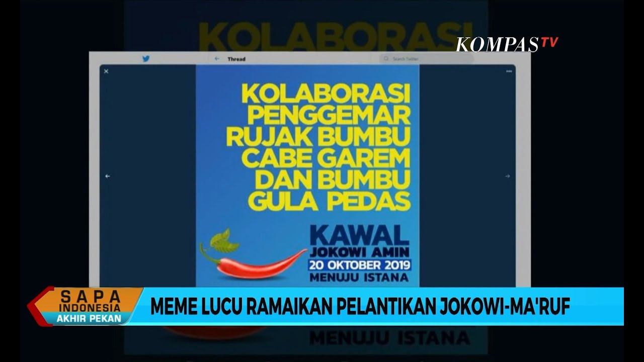 Meme Lucu Ramaikan Pelantikan Jokowi Maruf Youtube