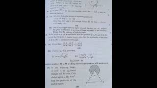 CBSE class 10th maths paper 2026 #class10 #cbseclass10 #questionpaper2026