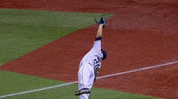 CLE@TB: Souza Jr. reaches back for a great catch