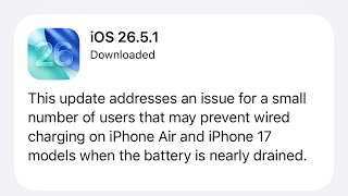 New update in iphone 17 ios26.5.1 