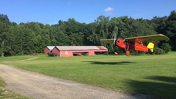 Curtiss Robin N534N takeoff from ORA