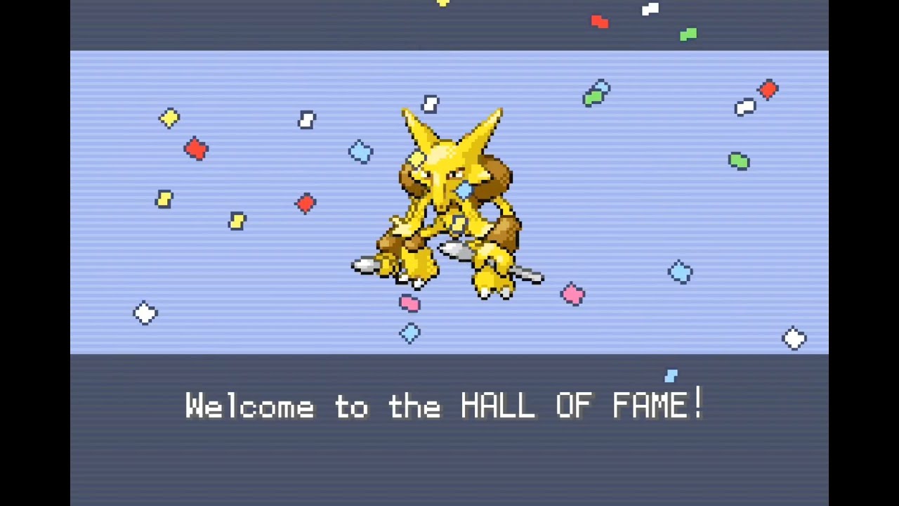 Pokémon Fire Red Leaf Green - Lv 100 Alakazam Solo Elite Four