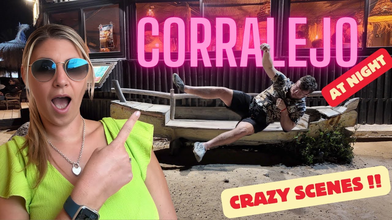 Corralejo at night ! We wasn't expecting this !