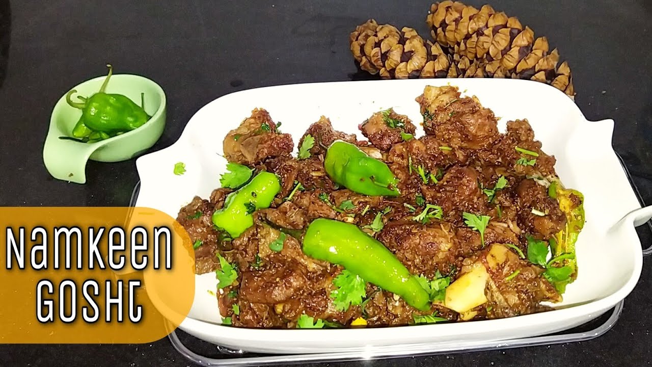 Peshawari Namkeen Gosht Recipe/ Bhuna hua Namkeen Gosht - YouTube