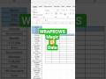 WRAPROWS Function in Excel 🔁 Convert Data into Columns | Excel Shorts | #shorts