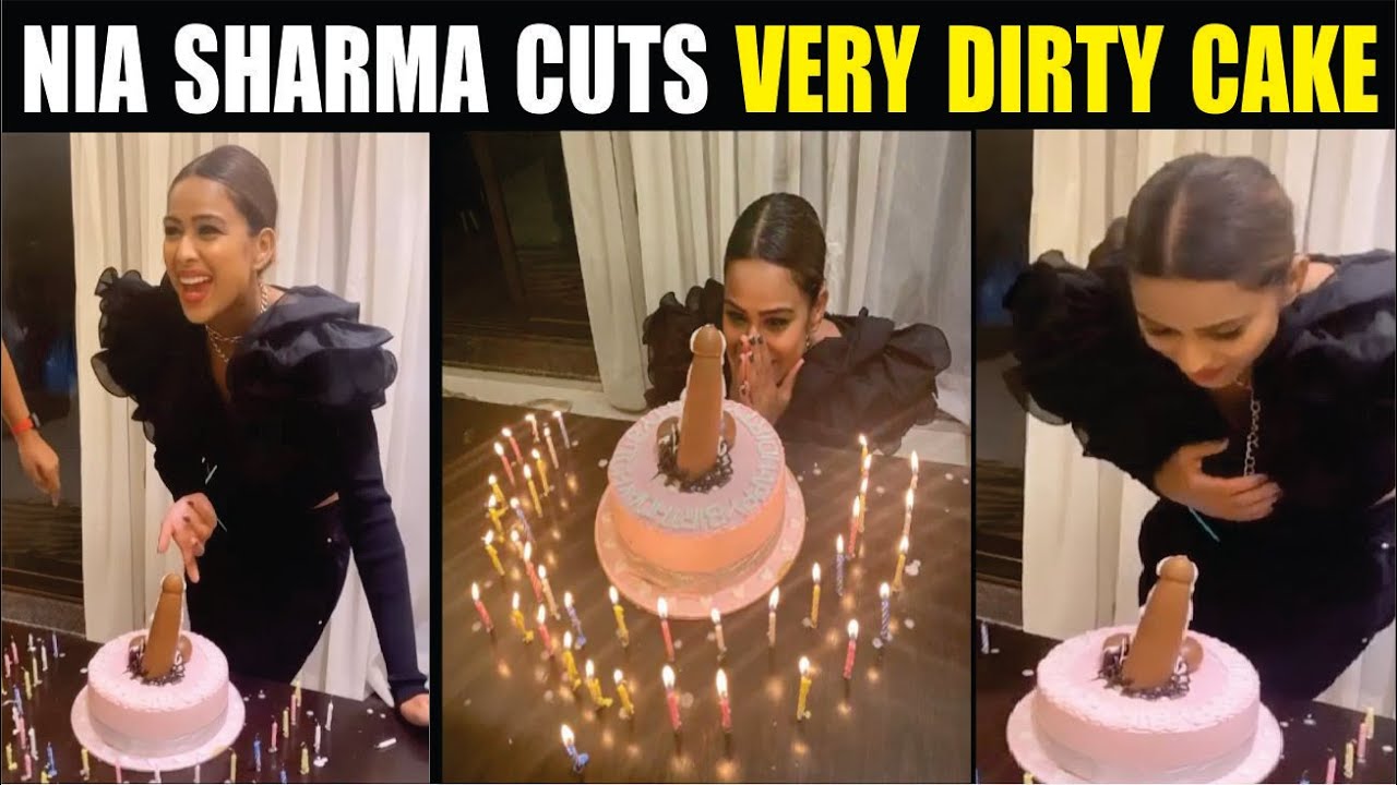 Nia Sharma Cuts a Dirty Birthday Cake  Nia Sharma Birthday 30th Birthday Celebration With Friends