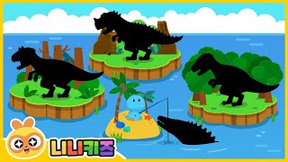 What kind of dinosaur is it? | Shadow Dinosaur Game | T-Rex? Giganotosaurus? | Play Kids | NINIkids