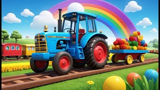 Baa Baa Colour Sheep in Old MacDonald’s Farm Train | Fun Farm Nursery Rhyme for Kids | Sing Along