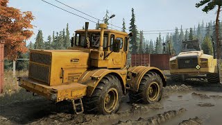 Кировец буксирует Caterpillar 745C - Онтарио - SnowRunner