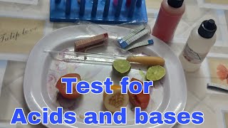 Acids and Bases/ litmus test/ Blue litmus to Red/Red litmus to Blue