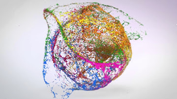 371 - Mixing Paints Logo Reveal art water splash colorful intro animation