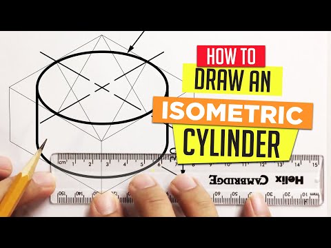 Video: How To Draw An Isometric Cylinder