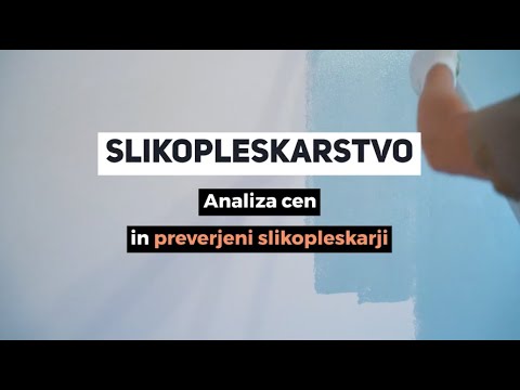 Slikopleskarstvo: Cena za pleskanje (barvanje / beljenje), kitanje sten in polaganje tapet