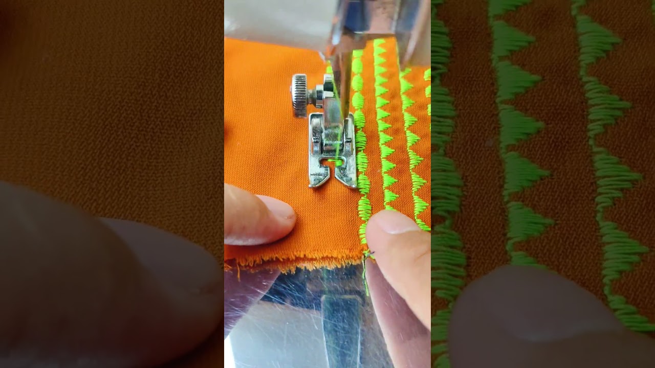 patterned stitching using a Janome sewing machine 