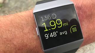 Fitbit Ionic:  Basic Operations Overview, Hands On with Run Mode screenshot 2