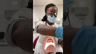 prepare this tooth for a metal crown with me 🦷👑#dentalstudent #dentalschool #dentistry